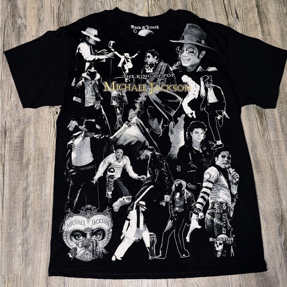 Rare vintage Black Michael Jackson Graphic T-Shirt EMBROIDERED